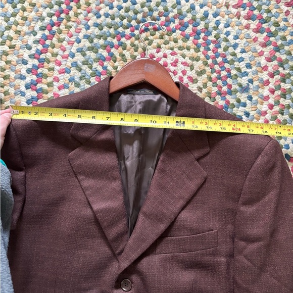 TRUSSINI Linea Nuova Suit jacket SZ 40R brown Fully Lined men’s - Picture 12 of 16